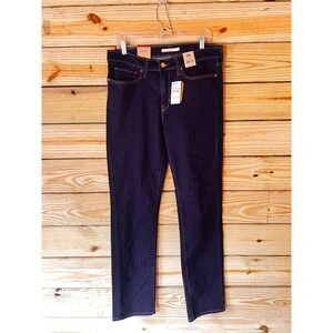 Levis 314 Shaping Straight Jeans Womens 12 31 Dark Wash Indigo Stellar Stretch